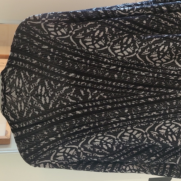 *Final Sale* Free People Kimono Black Gray Fringed - Picture 9 of 12